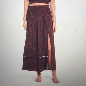 Sun & Shadow Midi Skirt